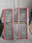 Oldsmobile Cutlass 442 F-85 Hood Scoops Inserts Nice! Red Trim Oem 68-70. Fixed Price $159.99.
