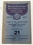 Golden-anderson Automatic Valves Catalog NO.21. Fixed Price $64.95.