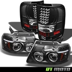 Black 2004-2008 Ford F-150 Halo Projector Headlights +led Tail Left+right. Fixed Price $248.99.