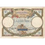 #334675 France, 50 Francs, Luc Olivier Merson, 1928, R.2662, Ef, FAYETTE:15.02. Fixed Price $437.18.