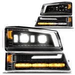 Full Led Projector Headlight For 2003-2006 Chevy Silverado 1500 2500 3500. Fixed Price $309.99.