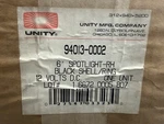 Vintage Unity Spotlight 6 Black Rh 94013-0002 12V Dc New Old Stock. Fixed Price $100.00.