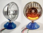 Pair Chrome Dietz 7" Crystal Headlights Lamps W/ 10 Led Amber Turn Signal. Fixed Price $154.99.