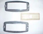 2 Chrome Parking Light Bezels & Glass Lens Kaiser Frazer 1947 1948. Fixed Price $29.99.