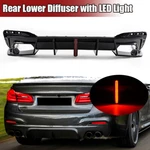 Gloss Black Rear Bumper Diffuser W/ Led Light Kit For Bmw G30 2017 2023 Sport. Fixed Price $199.95.