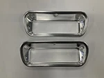 Front Pair Parking Light Lamp Aluminum Bezels For 1962-1966 Chevrolet Truck C10. Fixed Price $29.95.