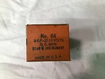 New Box Of Westinghouse No. 68 Bulbs 12 Volt, 3 Cp Rear And Instrument Lights. Fixed Price $15.95.