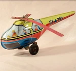 Vintage Technofix Tin Toy Helicopter W Germany C1950'S 293. Fixed Price $49.70.