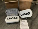Pair Of Vintage Lucas Square Fog Lamps (60840947). Fixed Price $168.20.