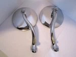 4" Swan Neck Side View Mirrors Stainless Chrome Chevy Ford Hot Rod #6615. Fixed Price $57.99.