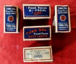 Auto Bulbs Tung-sol Fixed Focus, Bi-focal 1000 32-32 Cp 6-8 Volts. Fixed Price $20.00.