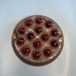 Antique Vintage Anthes Type Red Glass Marble Reflector 4.5 Inches. Fixed Price $75.00.