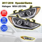 For 2017-2018 Hyundai Elantra Halogen Headlight Without Led Drl Right+left Pair. Fixed Price $209.19.