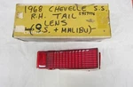 Nos 1968 Chevrolet Chevelle Ss Malibu R.h. Tail Light Lens Gm 5959996. Fixed Price $45.00.