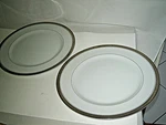 2-PC Mikasa Alton 5299 Dinner Plate Platinum Greek Key 10 1/2" Japan More Look. Fixed Price $25.99.