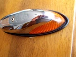 Peterson PM112 Sae 61P Chrome / Amber Cab Marker Clearance Light Vtg Nos Excell. Fixed Price $24.00.