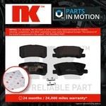 Brake Pads Set Fits Mitsubishi Lancer MK8 2.0 Rear 2008 On Nk 4605A265 4605A447. Fixed Price $21.00.