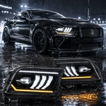 Headlights 2005-2009 Ford Mustang Led Projector Animation Upgrade Pair Set. Fixed Price $474.99.