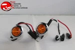 Dual Function Mini Amber Stainless Turn Signal Blinker Lights Truck Hot Rat Rod. Fixed Price $29.64.