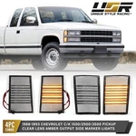 Clear Corner Light W/ Amber Led 4PC For 88-93 Chevy C/k 1500 Pickup Suburban. Fixed Price $47.95.