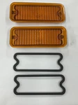 73 74 75 76 77 78 79 80 Gmc Chevrolet Truck Park Light Lens Amber Pr W/gasket. Fixed Price $26.95.