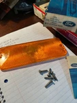 Nos 1965 1966 Ford Truck F100 F250 F750 Parking Light Turn Lens & Screws. Fixed Price $35.00.