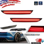 Smoked Lens Led Red Rear Bumper Side Marker Lights Lamp 2015-UP Ford Mustang. Fixed Price $19.99.