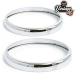 Mga Austin Healey Triumph Headlight Trim Bezel Pair 8" Screw On Chrome 17H5147. Fixed Price $156.11.