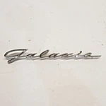 1959 Ford Galaxie Quarter Panel Emblem Script Chrome Used #B9AB-6425622-A. Fixed Price $22.48.