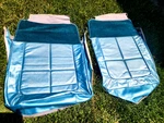 Nos Oem 1964 Turquoise Blue Lincoln Front Bucket Seat Leather Covers. Fixed Price $450.00.