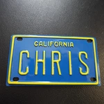 Chris Mini License Plate Personalized Name California Novelty Gift Kids Bike. Fixed Price $7.15.