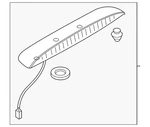 Genuine Mazda Center High Mount Stop Light N243-51-580B-62. Fixed Price $301.32.