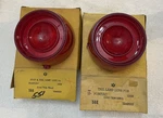 1958 Pontiac Tail Lamp Lens Pair Glo-brite Trim Ring 5948910 Nors. Fixed Price $50.00.