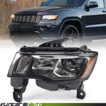 Driver Halogen Headlight For 2017-2021 Jeep Grand Cherokee Black Headlamp Left. Fixed Price $86.90.