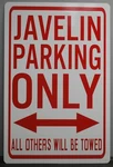 Javelin Parking Only Metal Street Sign American Motors Amc Amx Garage Classic. Fixed Price $24.95.