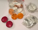 Mixed Parts Grote Truck-lite Round Yellow Red 4" S/t/t Light Dome Lamp Interior. Fixed Price $23.76.
