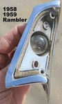 1958 1959 Rambler Backup Reverse Light Chrome Bezel Left Or Right 24759 Oem. Fixed Price $29.99.