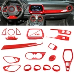 18X Red Interior Set Dash Panel Decoration Cover Trim Kit For Chevy Camaro 2017+. Fixed Price $153.21.
