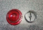 Vintage Guidex 63 Chevy Impala Red Tail Light Lens With Chrome Center Trim Read!. Fixed Price $10.00.