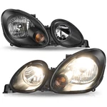 Headlights For 1998-2005 Lexus GS300 GS400 GS430 Black Halogen Headlamps Lh+rh. Fixed Price $148.99.