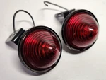 Pair Of Vintage Kd 506 Red Beehive Cab Marker Light Plastic Lens Retaining Ring. Fixed Price $25.00.