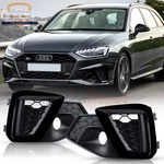 1 Pair Black Fog Light Cover Grill Trim Bezel For Audi S4 A4 S-line 2020-2024. Fixed Price $85.98.
