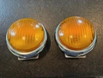 66-73 Mercedes W108 W109 W111 Bosch Front Round Amber Parking Turn Signals Oem. Fixed Price $225.00.
