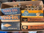 Large Lot Nos Old Misc Light Bulbs Tungsol, Carlton, Ge, Mazda, Westinghouse. Fixed Price $50.00.