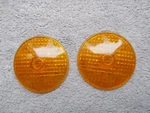 Guide D-68 Amber Glass Nos Pair Lenses Gmc Chvy Truck Car 1/4" 40'S 50'S Vtg. Fixed Price $45.00.