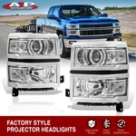 Clear Oe Style Projector Head Lights Lamps For 2014-2015 Chevy Silverado 1500. Fixed Price $262.00.