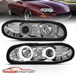 Fit 98-02 Chevy Camaro Chrome Projector Led Headlights Left Right. Fixed Price $165.86.