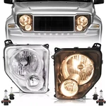 Pair Headlights Lamp Set Left & Right With Fog For Jeep Liberty 2008-2012. Fixed Price $125.80.