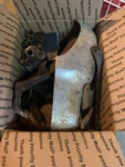Random Lot Auto Parts Engine Motor Ford Center Caps Escort Gm A/c Air Brackets. Fixed Price $45.00.