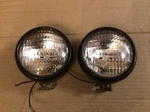 Pair Arrow #040 Auxiliary Fog Lights,black Untested 12 Volt,used Condition. Fixed Price $44.99.